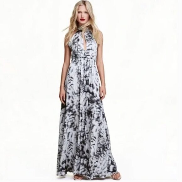 H&M Gold Label Tie Back Halter Maxi Dress NWT - Picture 1 of 7